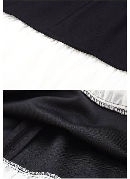 V-Neck Mini Dress With Sheer Hem And Flutter Sleeves