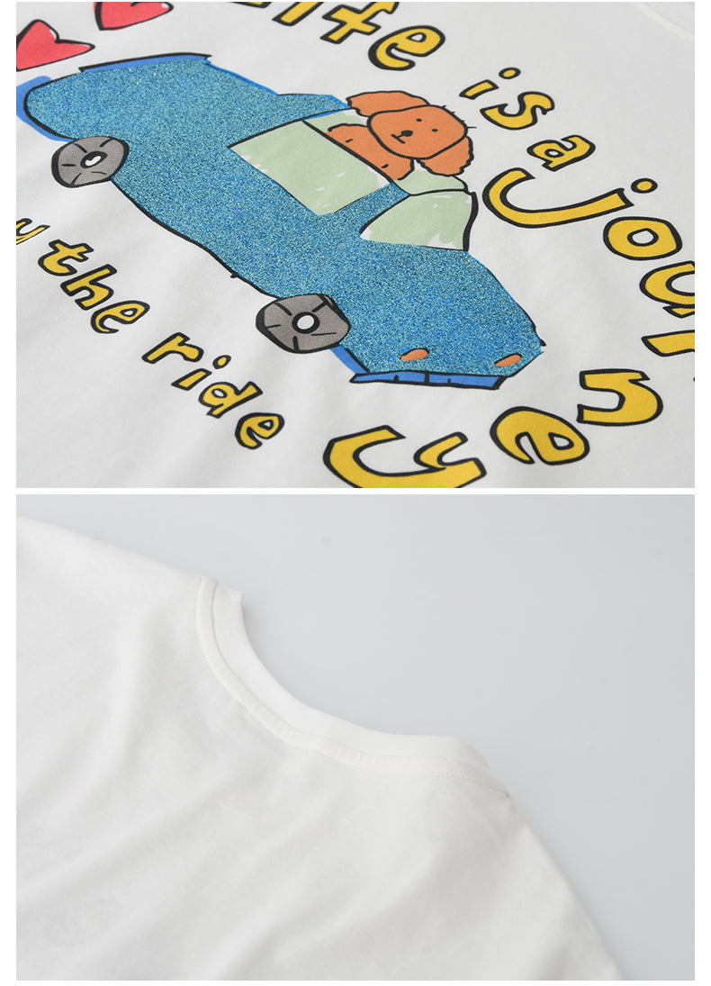 Illustration-Printed Cotton T-Shirt