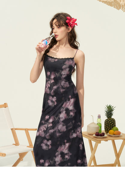 Slim-Fit Floral Print Resort Cami Dress