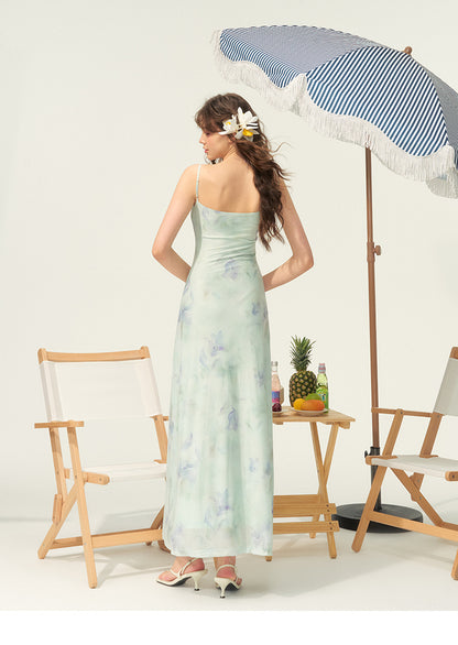 Slim-Fit Floral Print Resort Cami Dress