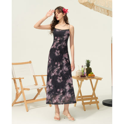 Slim-Fit Floral Print Resort Cami Dress