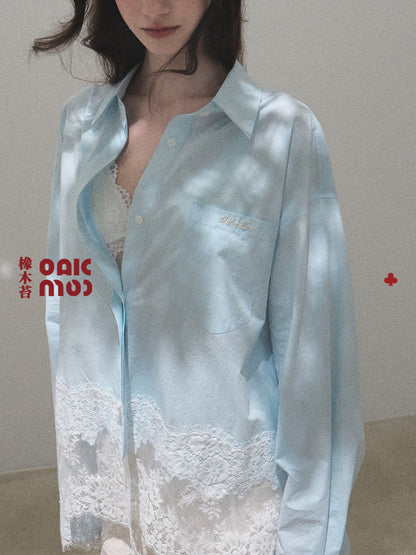 Lace Detailed Cotton Shirt