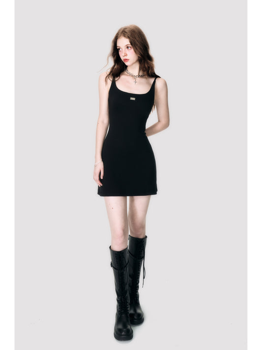 Minimalist Elastic Mini Cami Dress