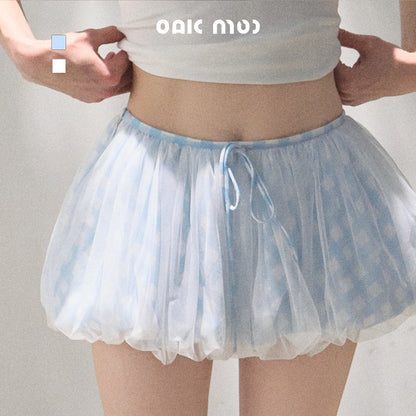 Bubble Hem Mini Skirt In Two Styles