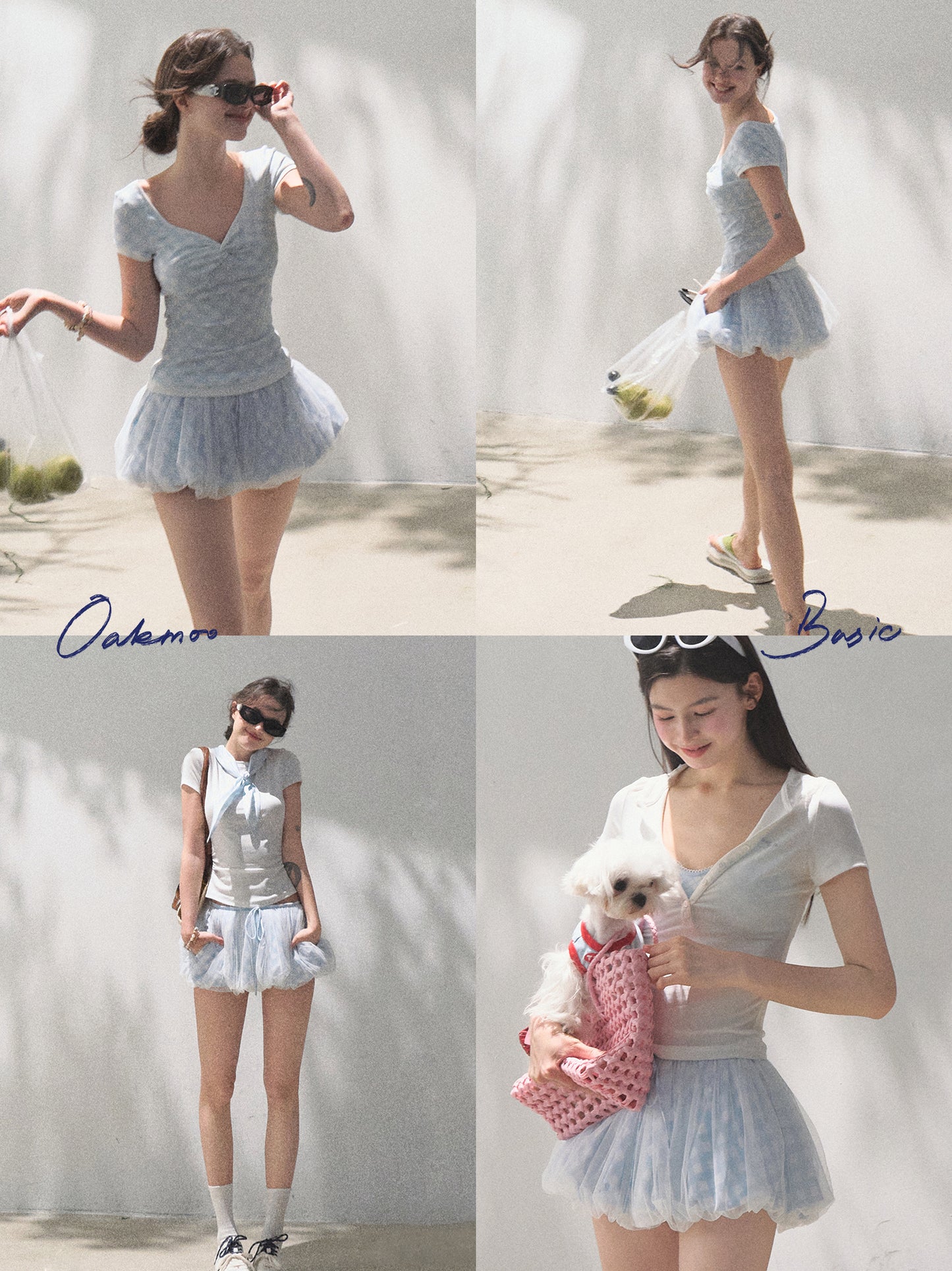 Bubble Hem Mini Skirt In Two Styles