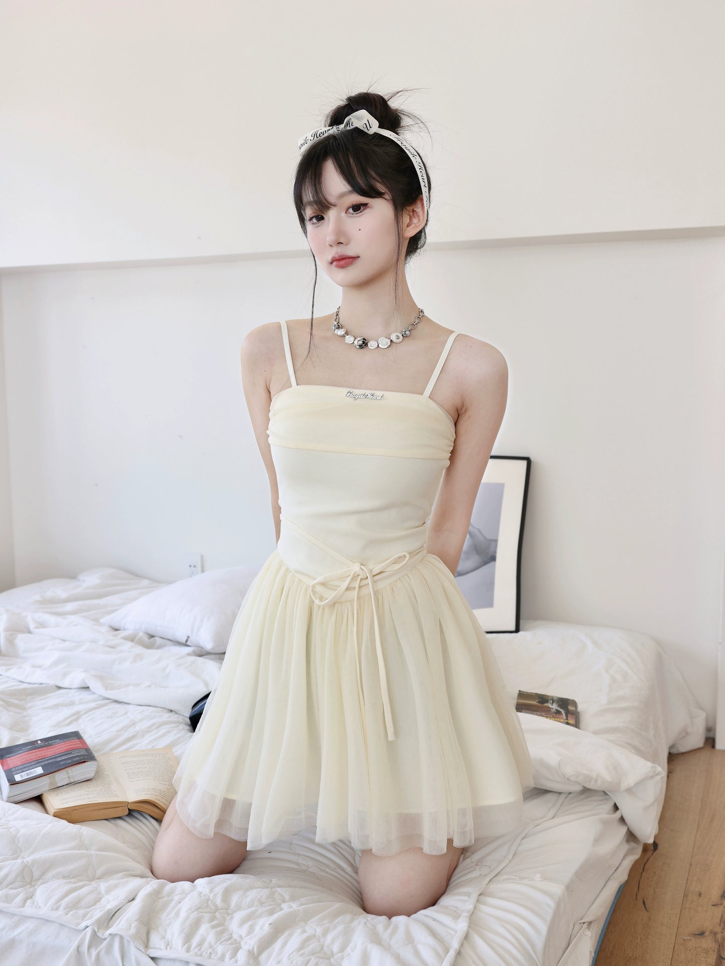 Casual Tutu-Style Ballerina Camisole Dress With Matching Top