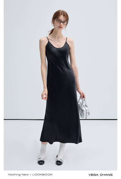 Elegant Flowing Slip Dress With Adjustable Straps