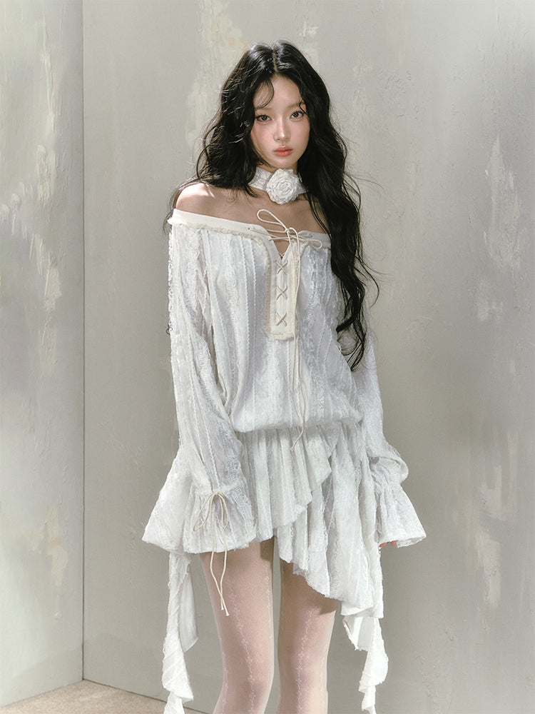 MILLO ARCHIVE ♥ Tied Cut Out Maxi Dress /追跡付 Mikko Sleeveless Hollow Out Flowers Slit Bandage Maxi Dress
