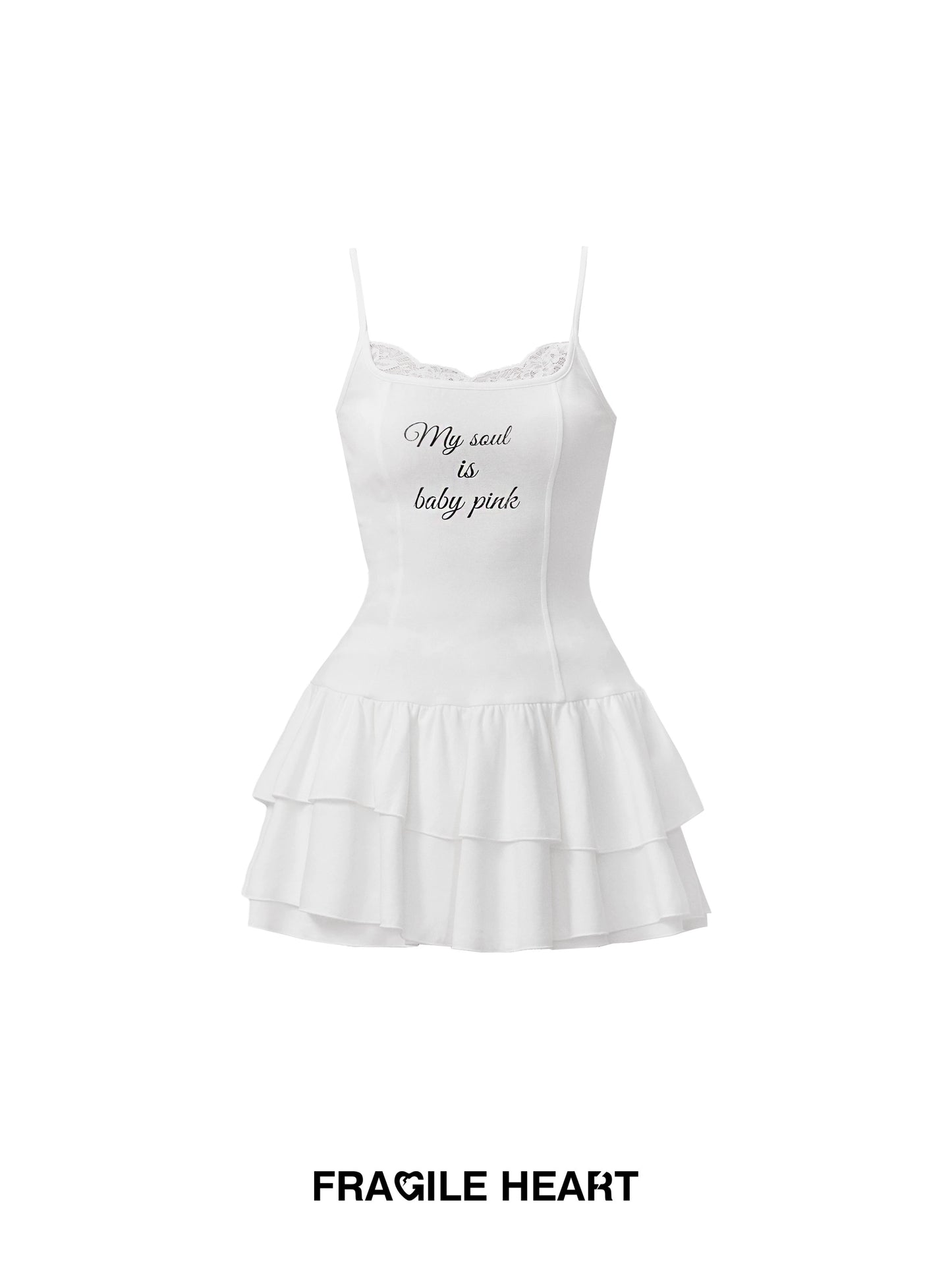 Letter Print Tiered Tight Short Camisole Dress