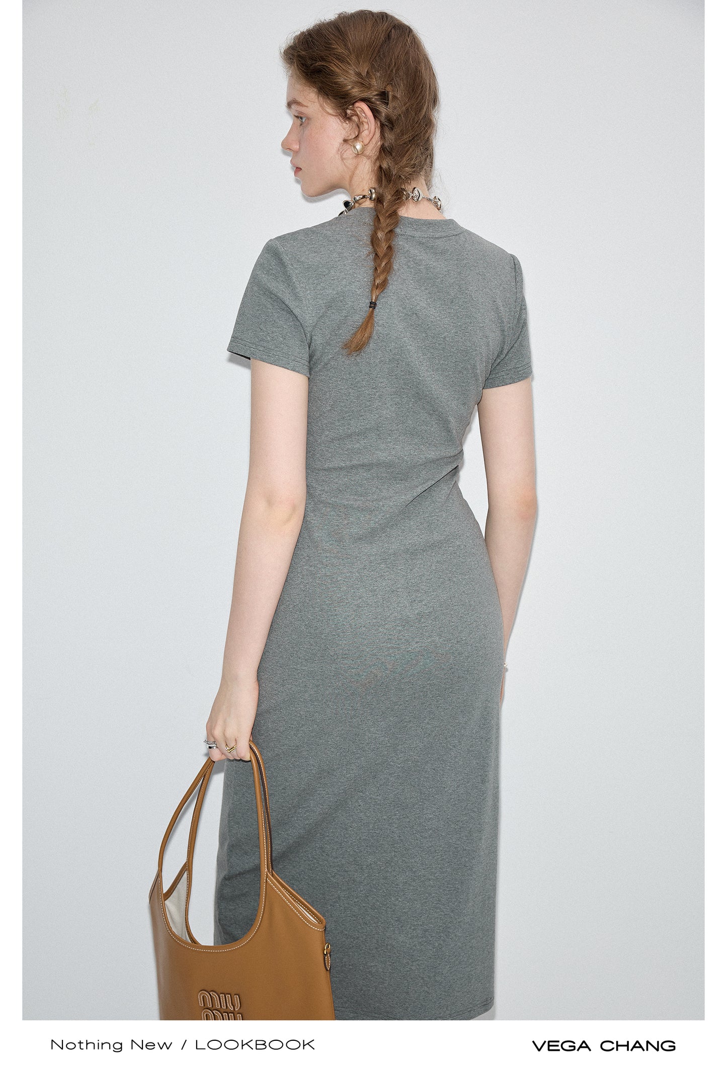 Ruched Waist Slim Fit T-Shirt Dress