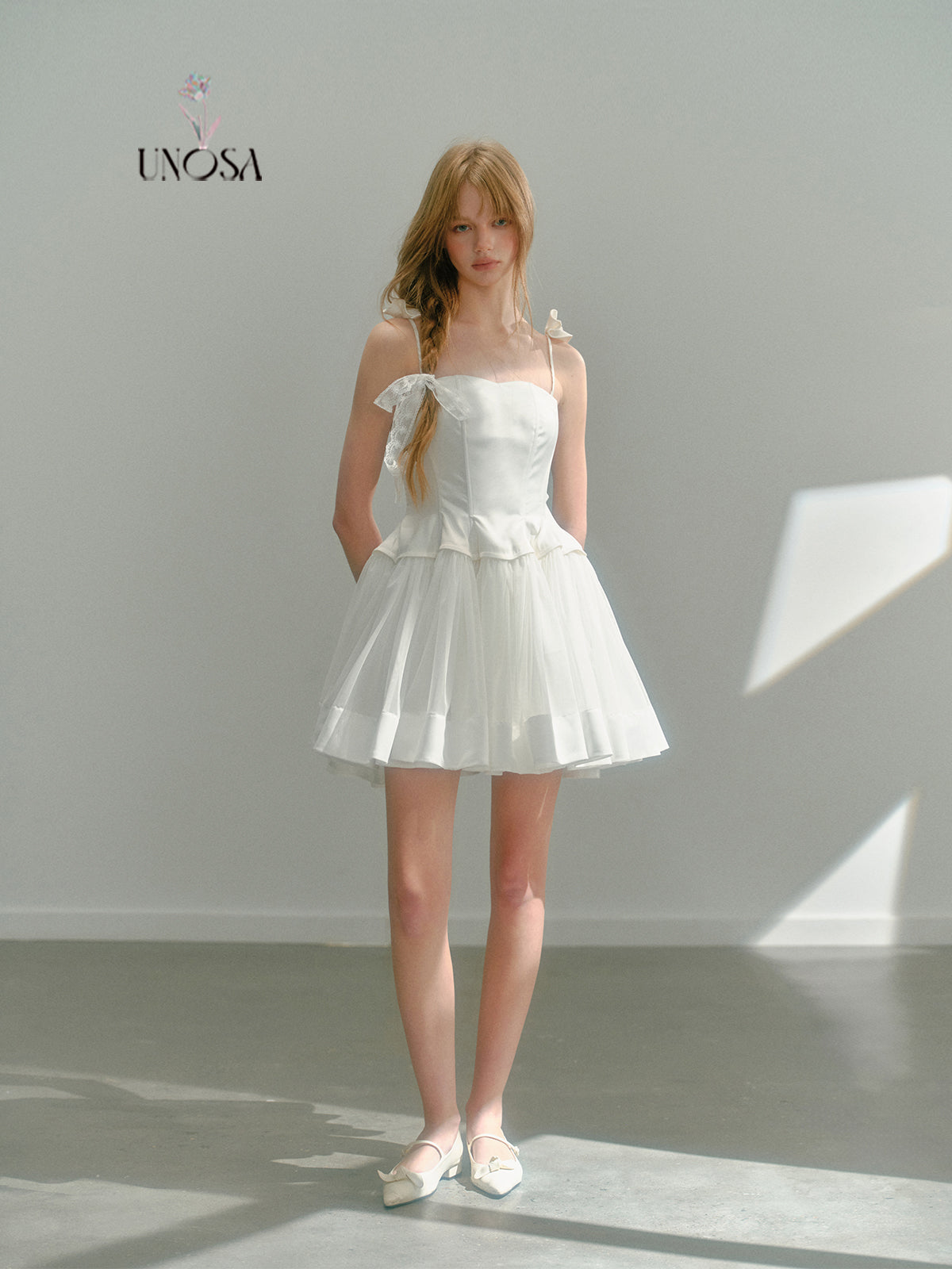 Elegant Frilled Spaghetti Strap Ballet Style Dress