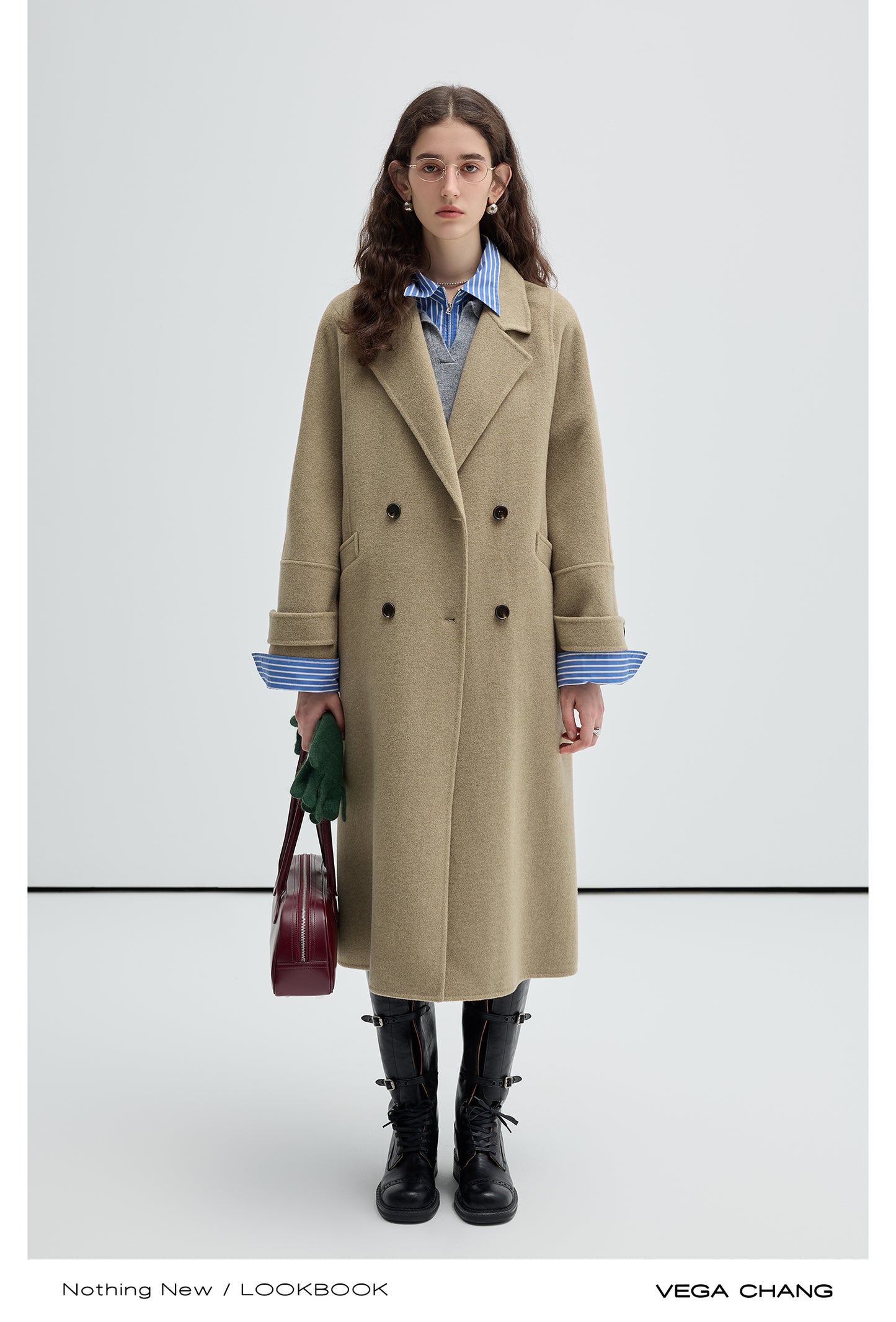 Classic Double-Breasted Woolen Coat