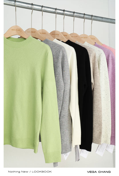 Wool Sweater With Crew, Mock, Turtleneck Options