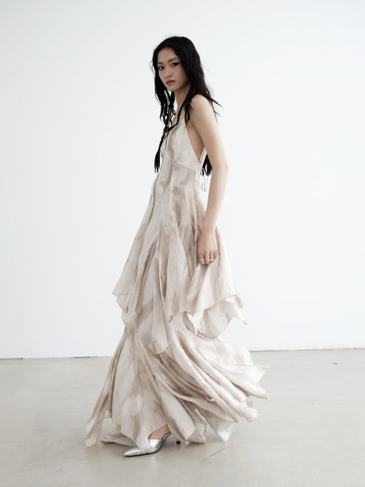 Asymmetrical Floor-Length Voluminous Skirt