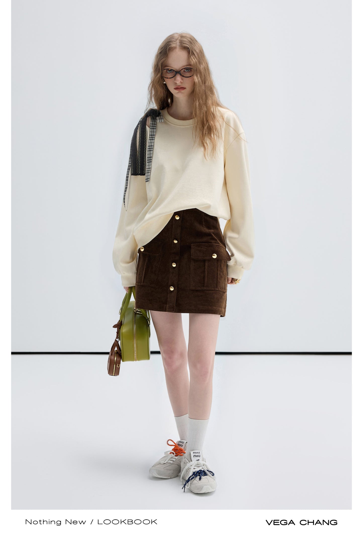 Asymmetric Open Shoulder Sweatshirt With Ribbons