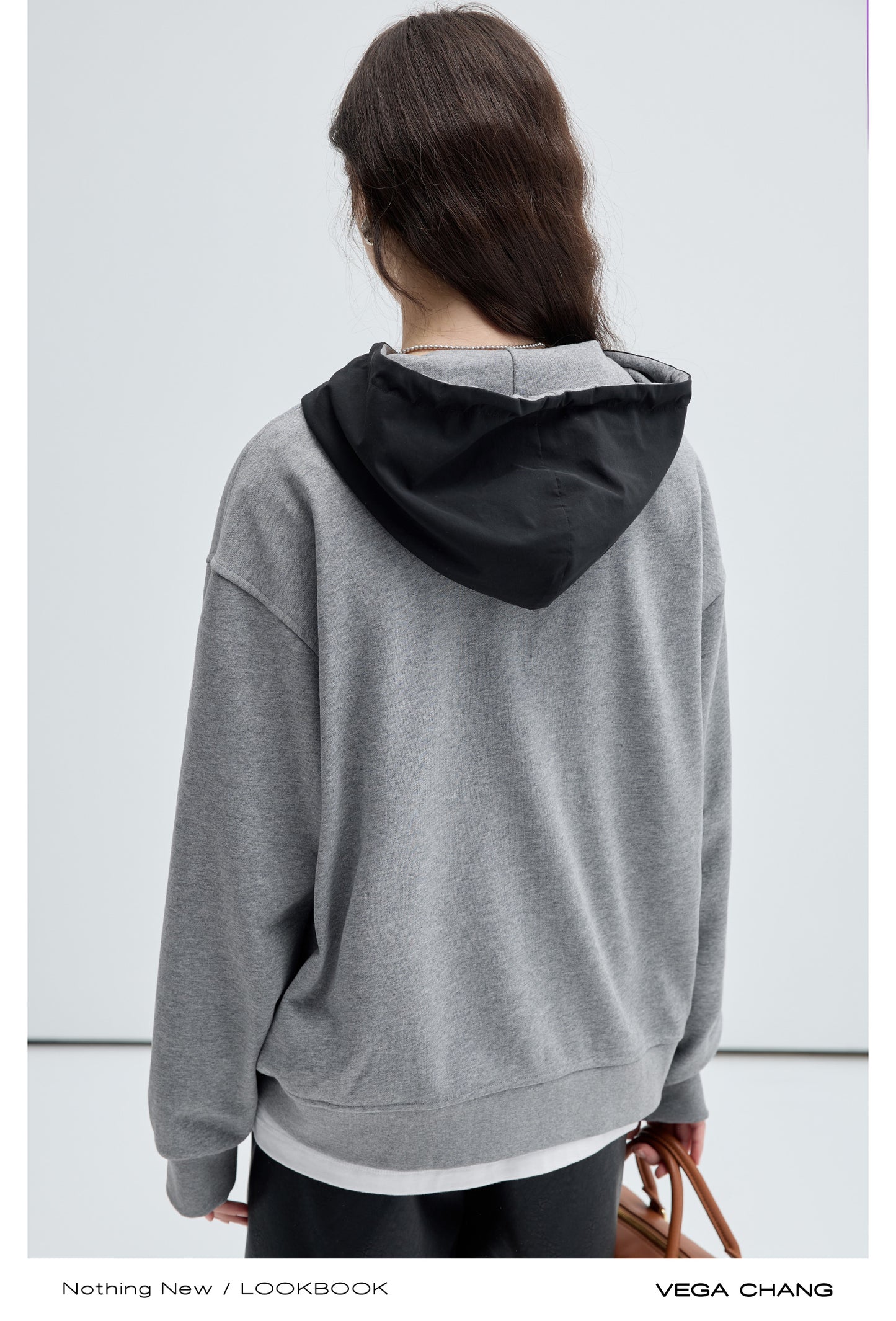 Casual Loose Fit Contrast Baseball Hoodie