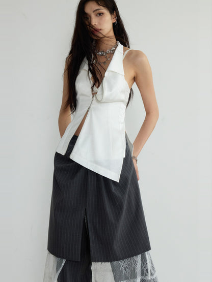 Layered Stripe Full-Length Pants