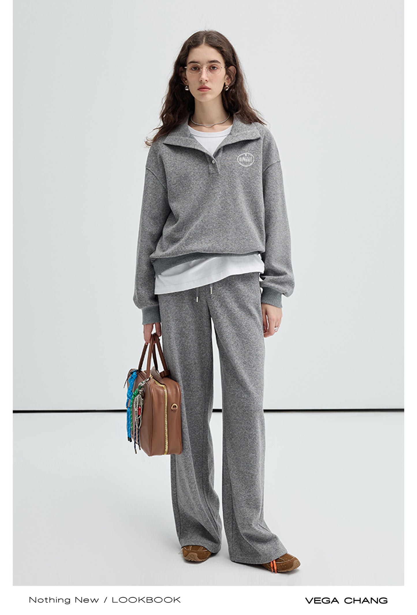 Relaxed Fit Henley Sweatshirt And Matching Pants