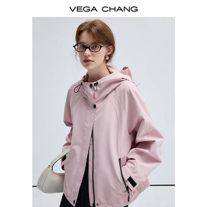 Casual Sporty Outdoor Drawstring Hooded Jacket