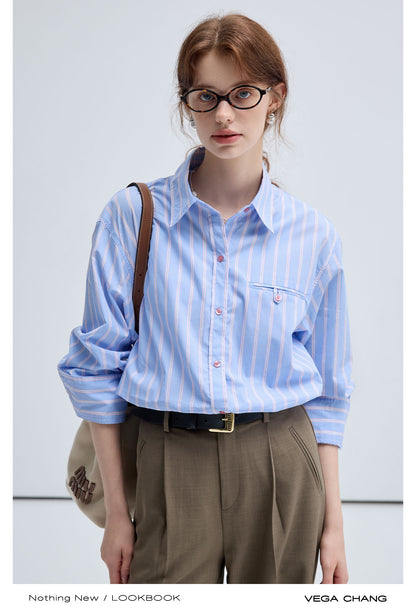 Classic Crisp Striped Cotton Shirt