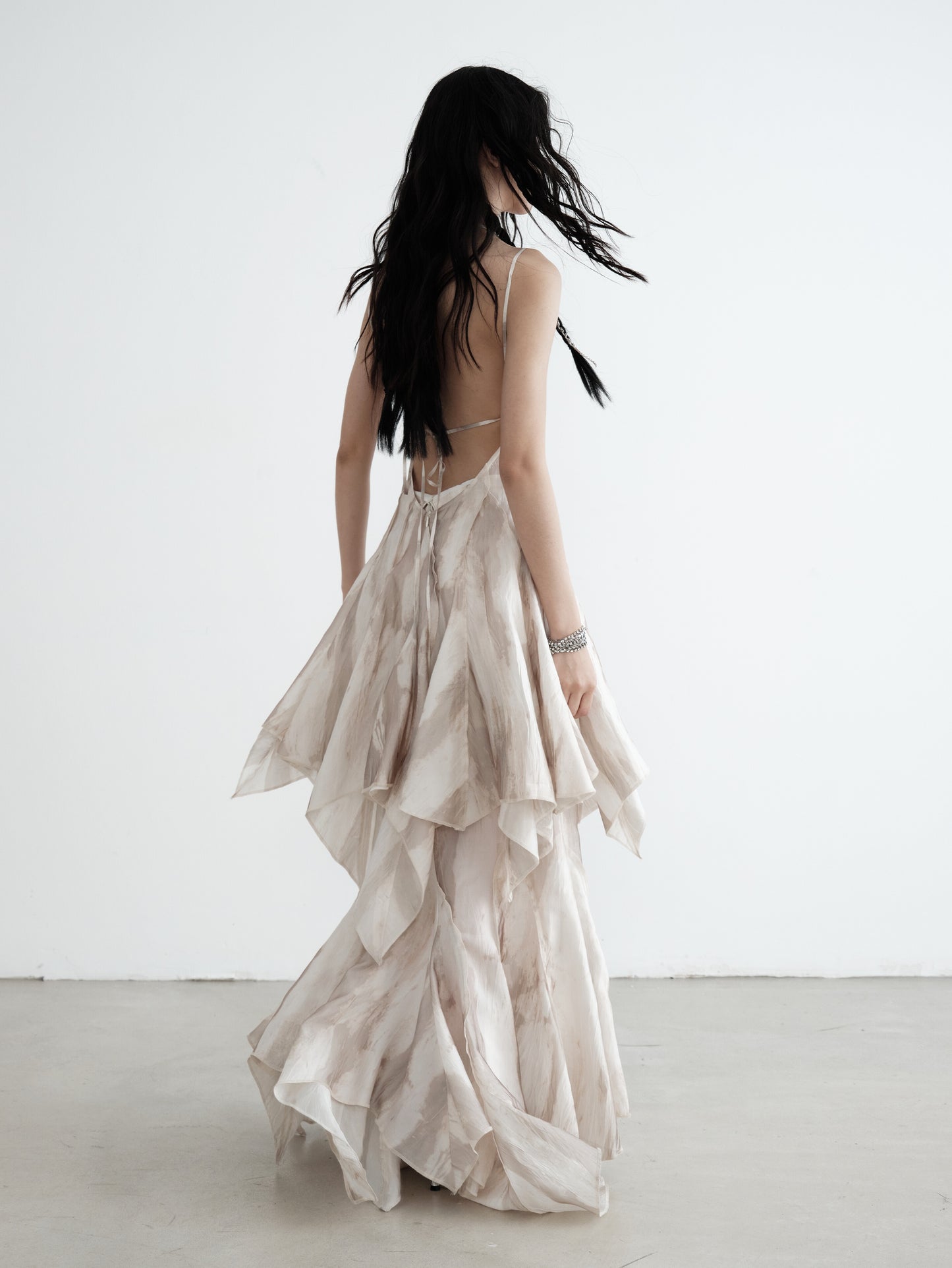 Asymmetrical Floor-Length Voluminous Skirt