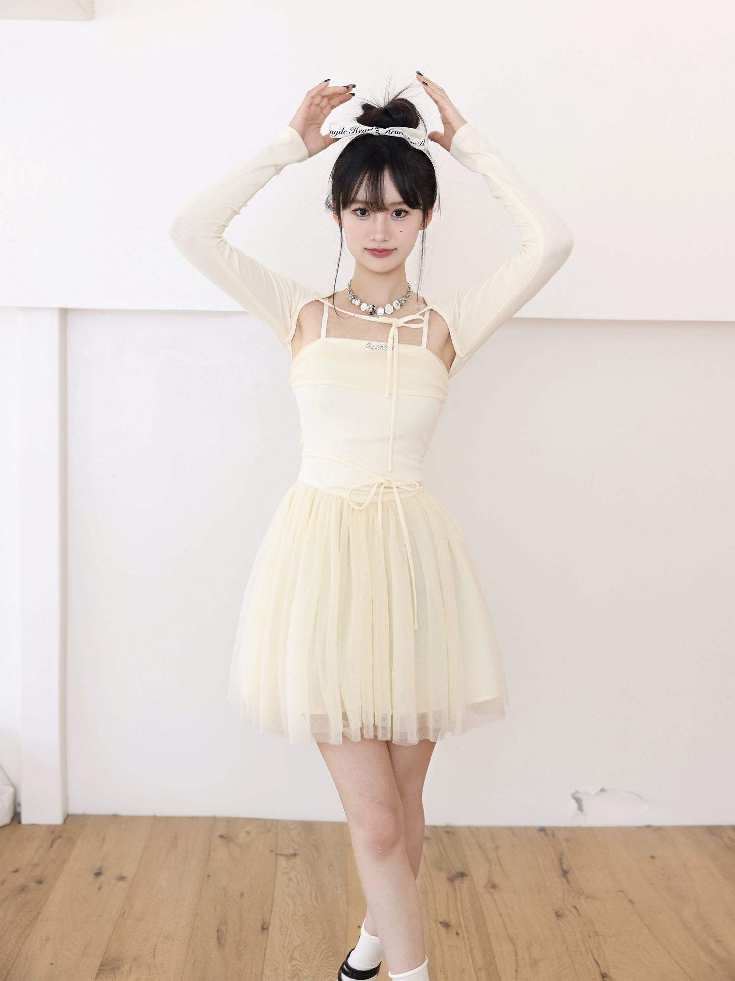 Casual Tutu-Style Ballerina Camisole Dress With Matching Top