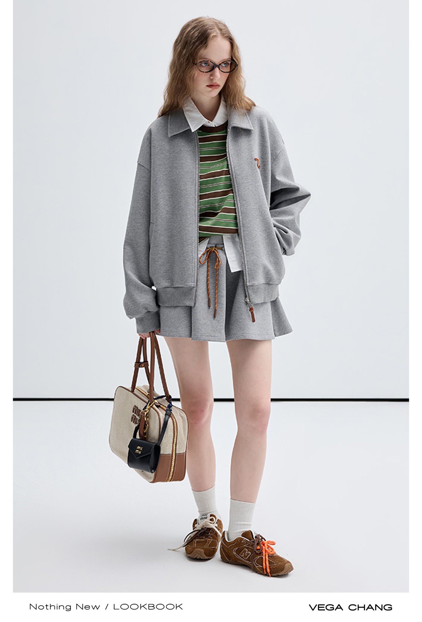 Zip Up Sweatshirt With Small Patch