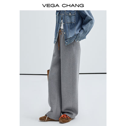 Relaxed Fit Drawstring Curved Sweatpants