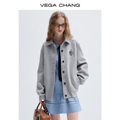 Small Patch Button-Up Shirt Jacket