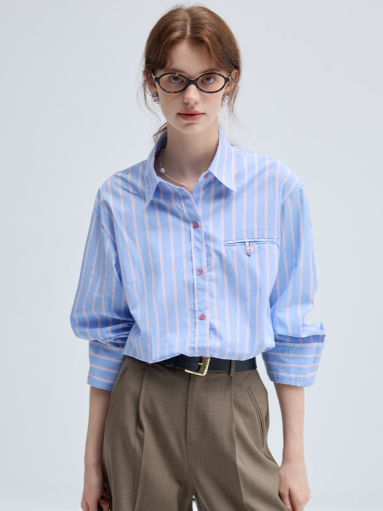 Classic Crisp Striped Cotton Shirt