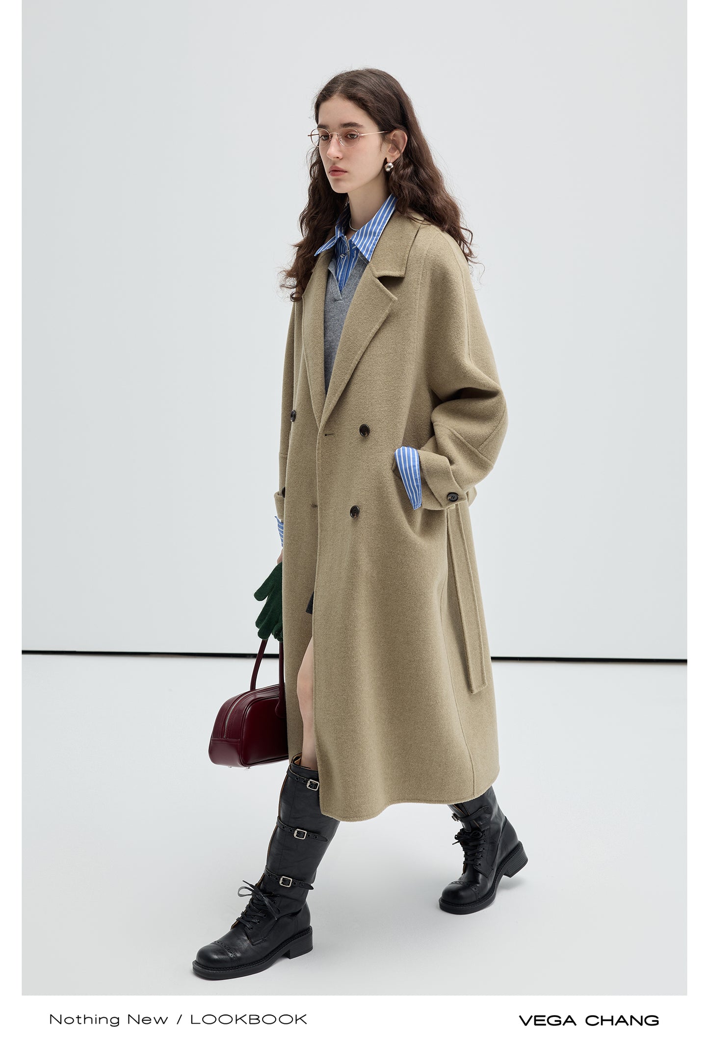 Classic Double-Breasted Woolen Coat