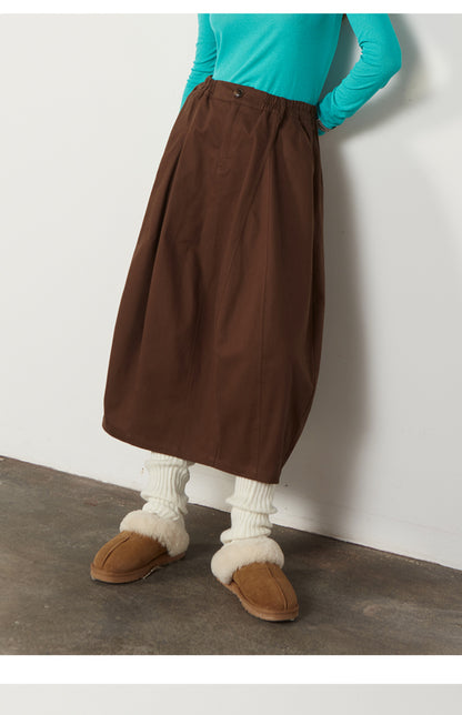 Dachshund Jacquard Hoodie Knit Top And Twill Skirt