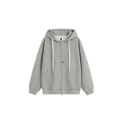 Dual Closure Thick Cozy Hooded Sweatshirt