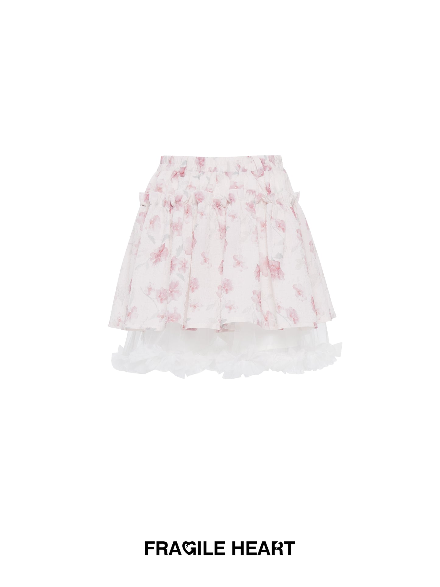 Mix And Match Floral Puff Sleeve Top And Short Tutu Skirt