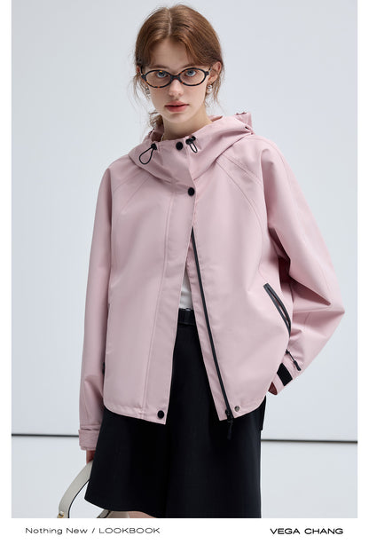 Casual Sporty Outdoor Drawstring Hooded Jacket