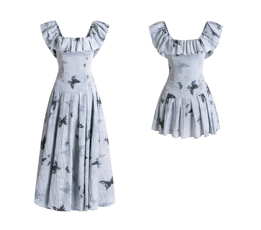 Off Shoulder Butterfly Dress In Short And Long