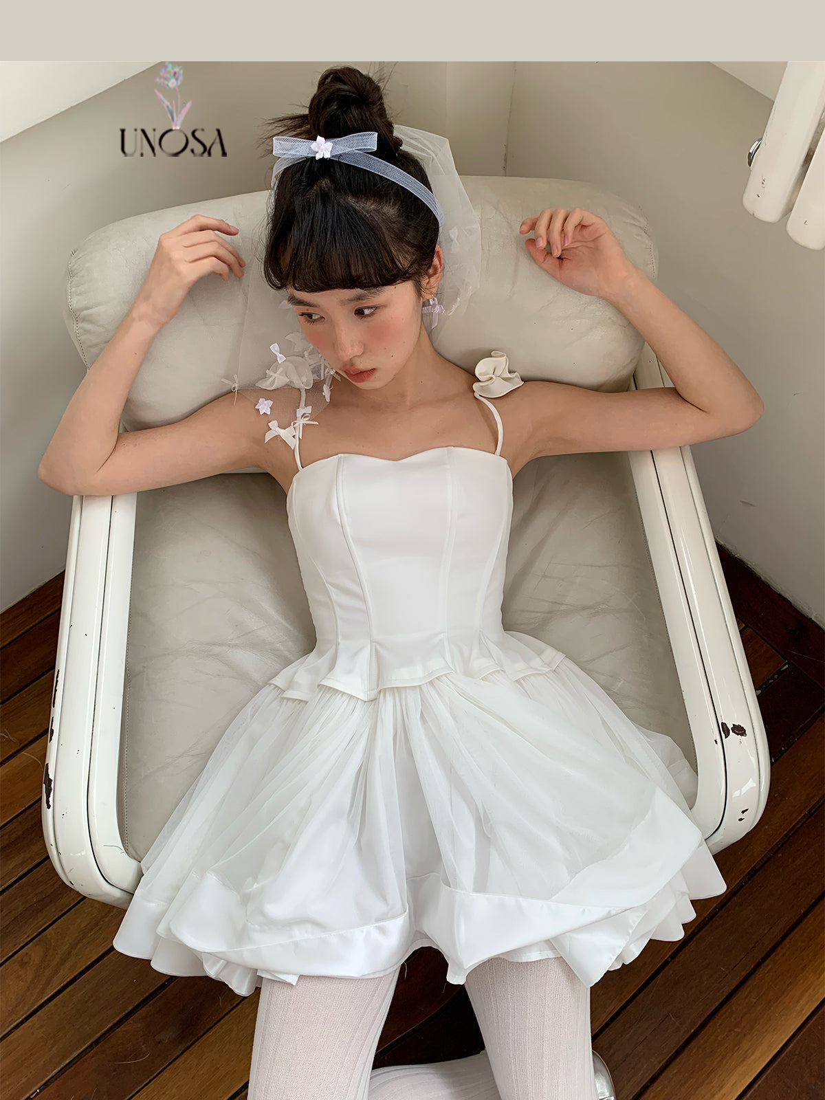 Elegant Frilled Spaghetti Strap Ballet Style Dress