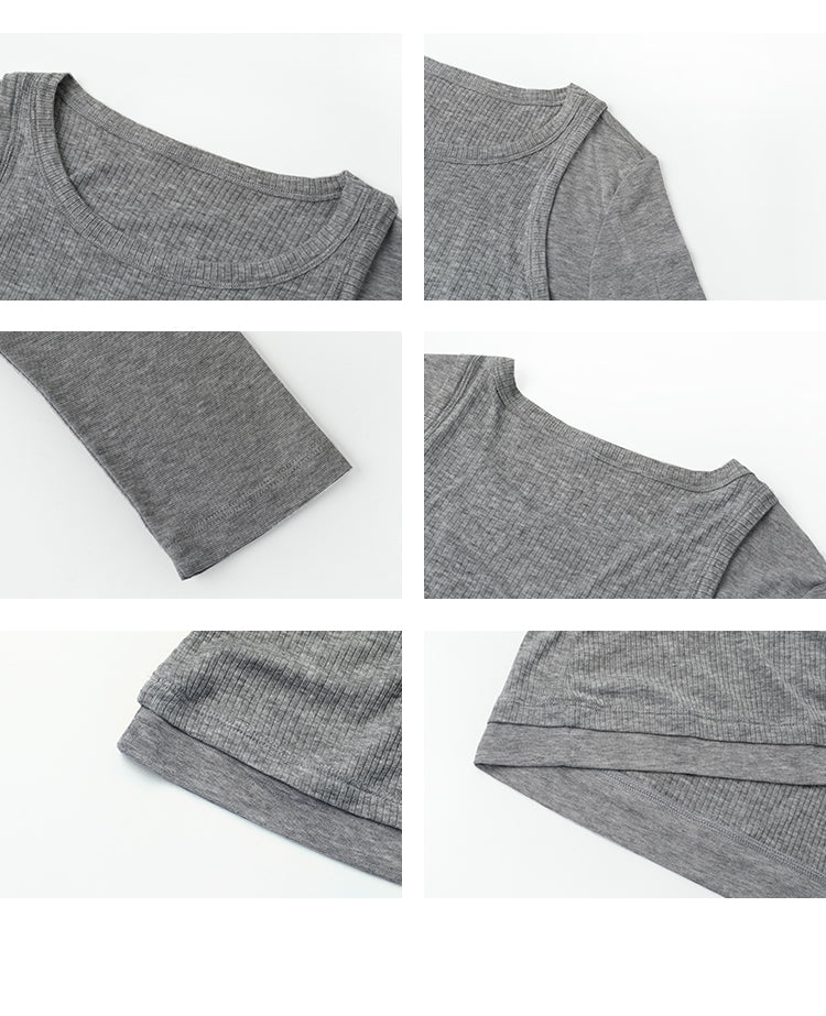 Soft Knit Tank Overlay Slim Fit T-Shirt