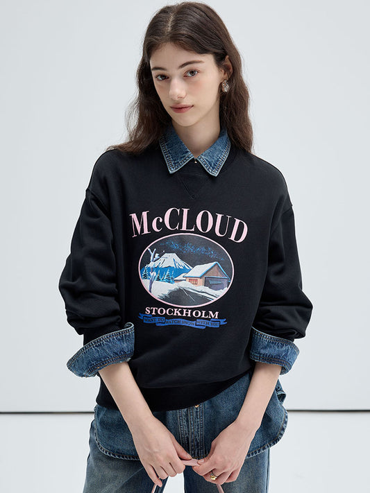 Relaxed Fit Cotton Print Sweatshirt