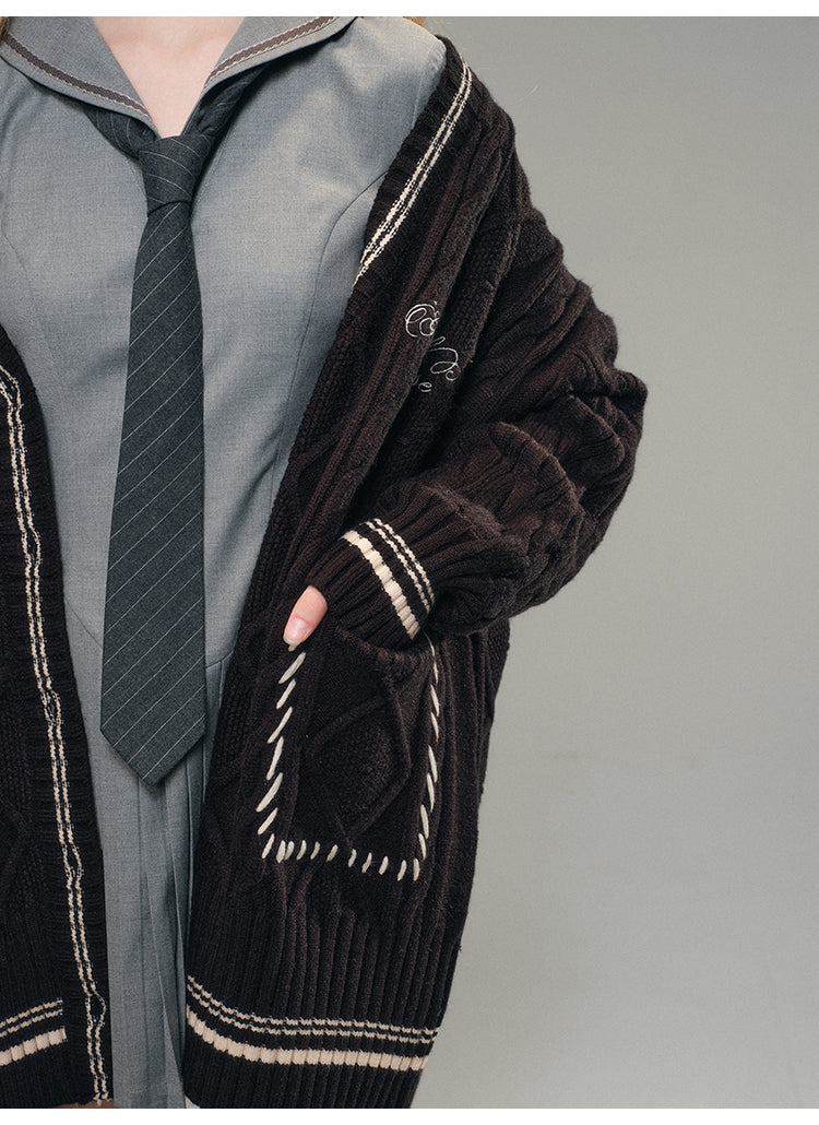 Pleated Sailor-Inspired Dress And Matching Tie