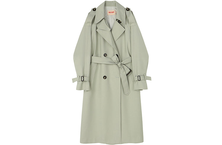 Classic Double-Breast Belted Trench Coat