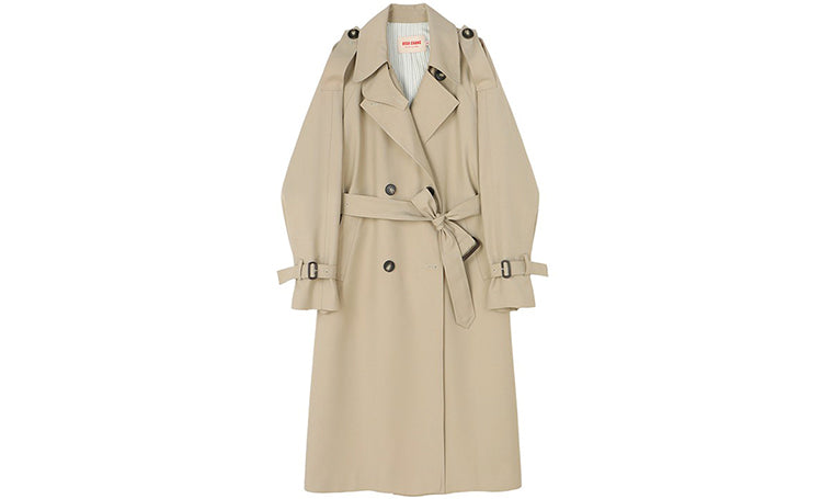 Classic Double-Breast Belted Trench Coat