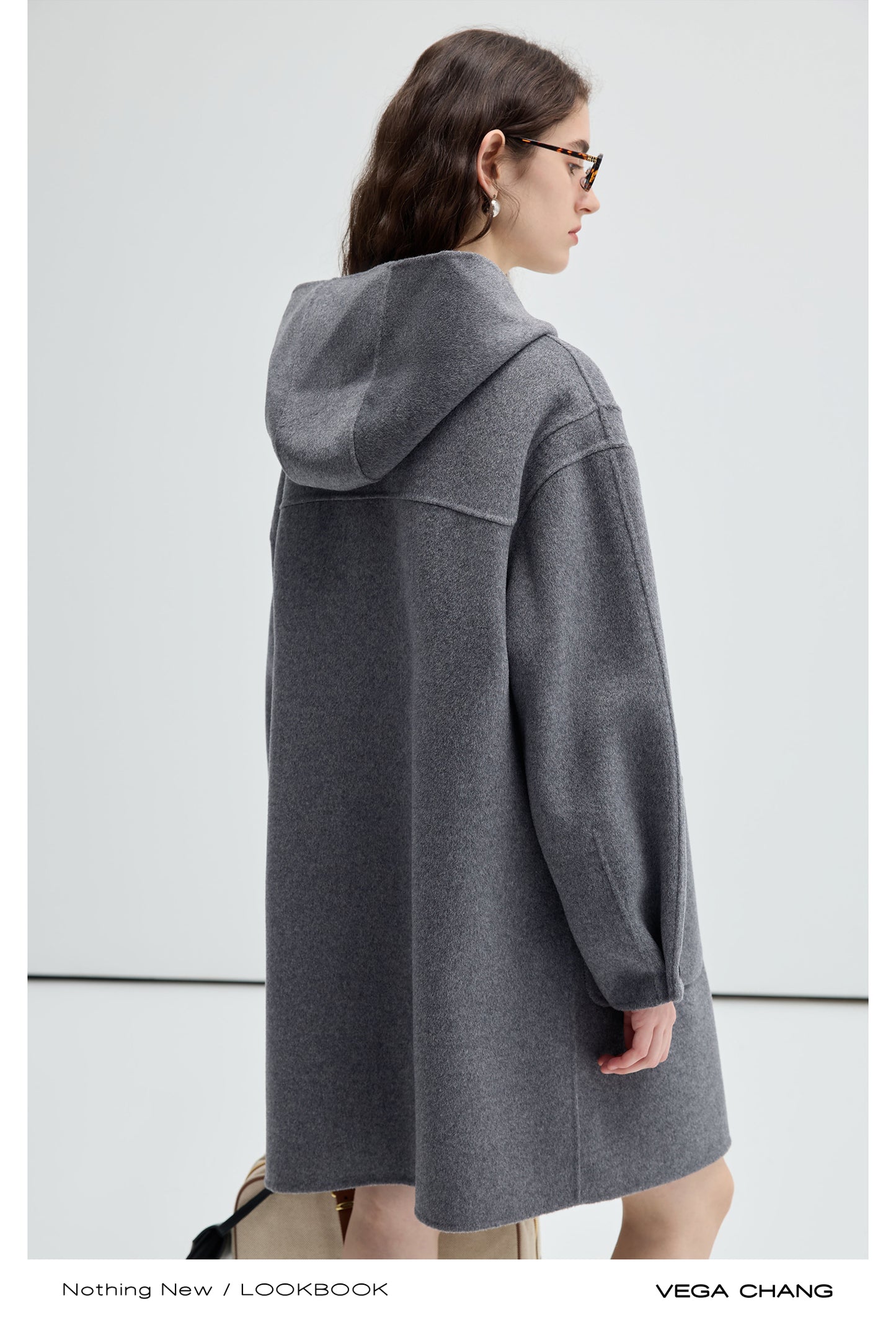 Wool Blend Duffle Coat With Double Closure