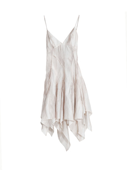 Asymmetrical Deep V-Neck Voluminous Camisole Top