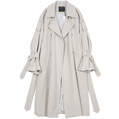 Classic Belted Double Breasted Midi Trench Coat