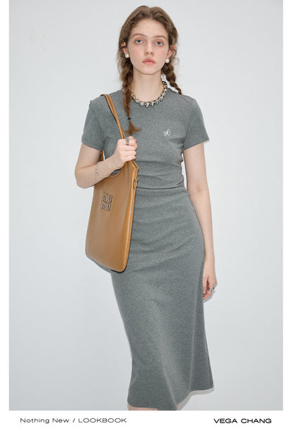 Ruched Waist Slim Fit T-Shirt Dress