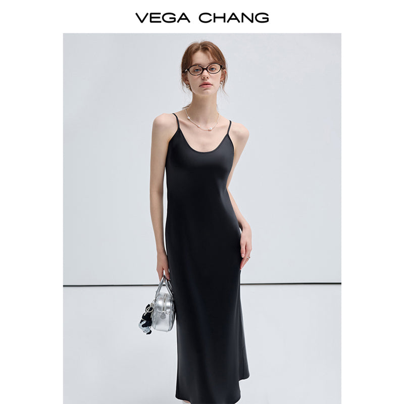 Elegant Flowing Slip Dress With Adjustable Straps