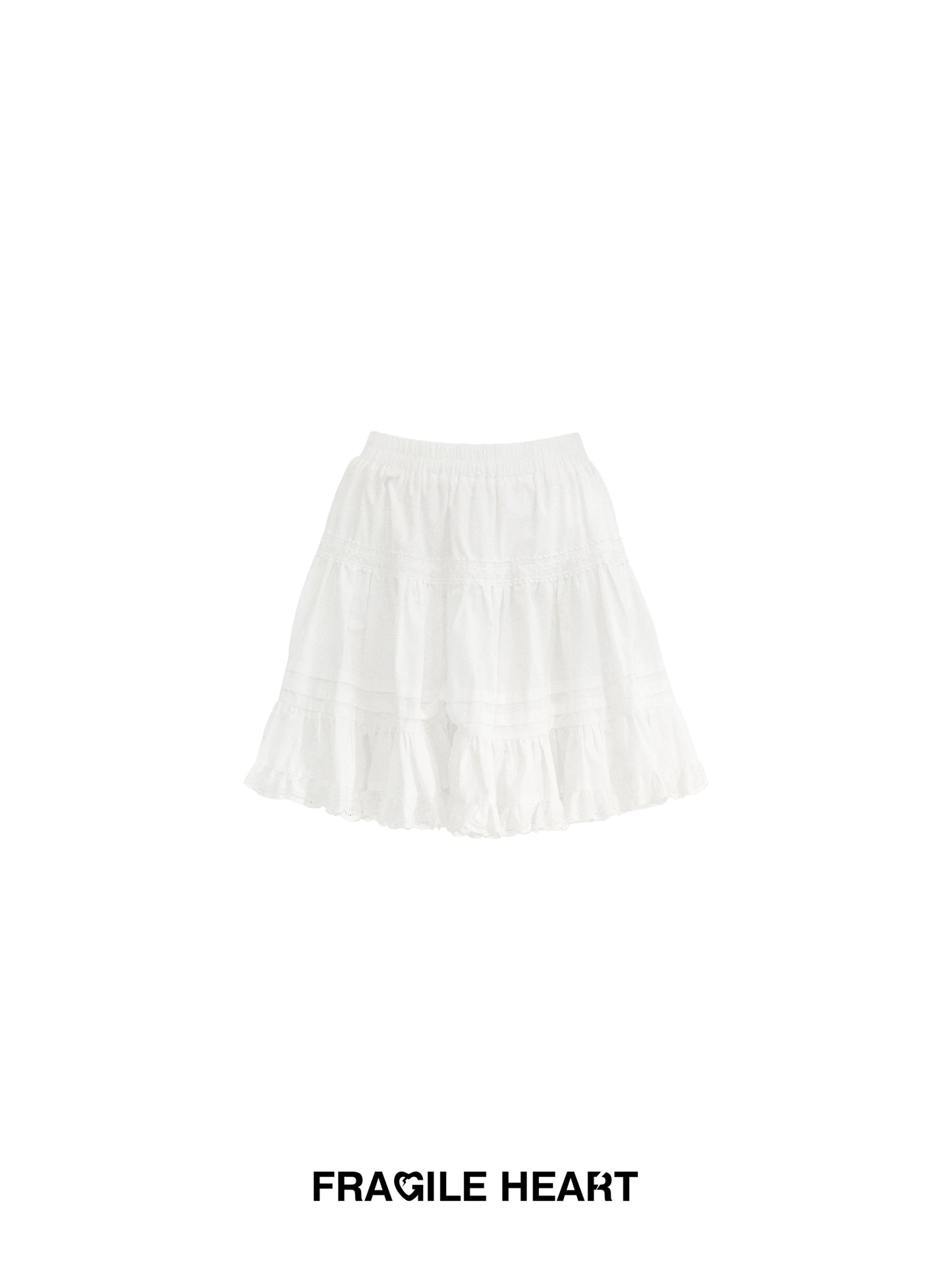 Versatile Tiered Cotton Lace Mini Skirt