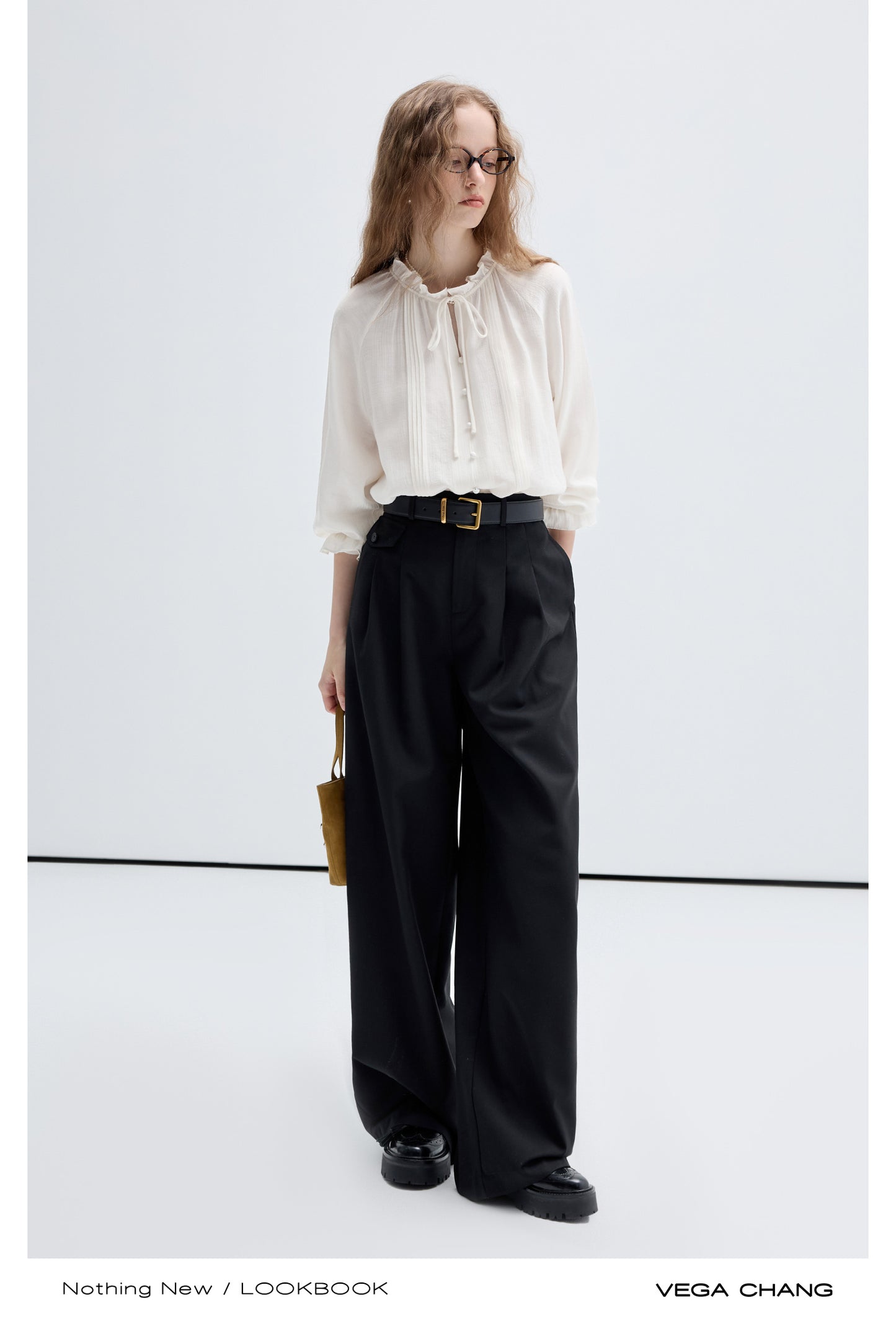 High Waist Straight Wide-Leg Floor Length Pants