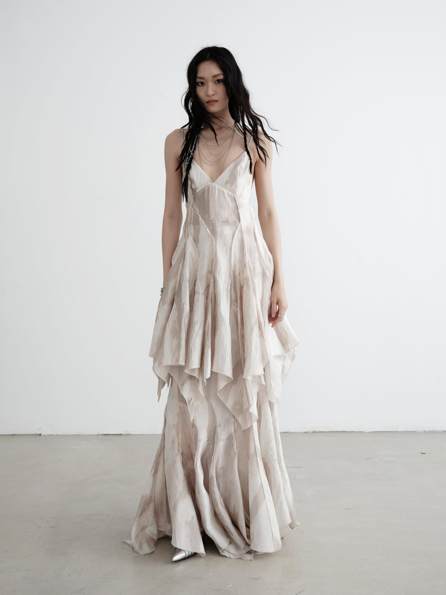 Asymmetrical Floor-Length Voluminous Skirt